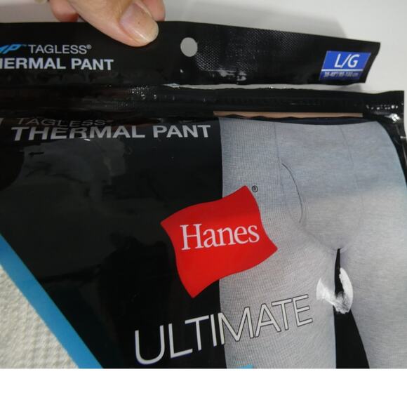 Hanes Ultimate X-temp Thermal Pant Large (38-40) Tagless Ivory New - Picture 2 of 4